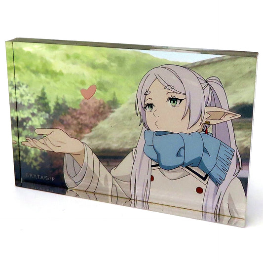 Frieren Blowing Kiss Frieren Beyond Journeys End Trading Acrylic Block [USED]