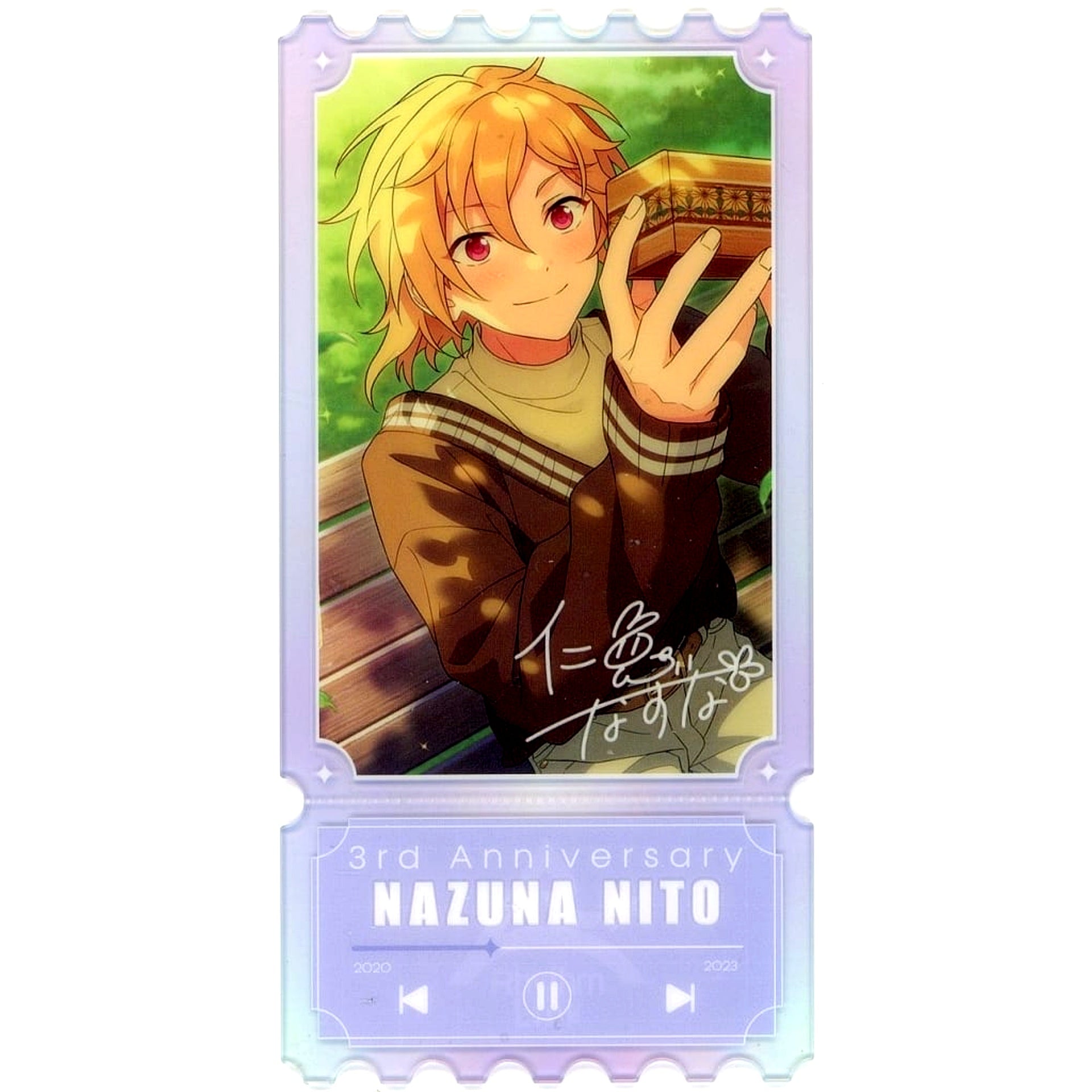 Nazuna Nito 3rd Anniversary Ensemble Stars! Ticket-Style Acrylic Stand Single, China Exclusive, Reward [USED]