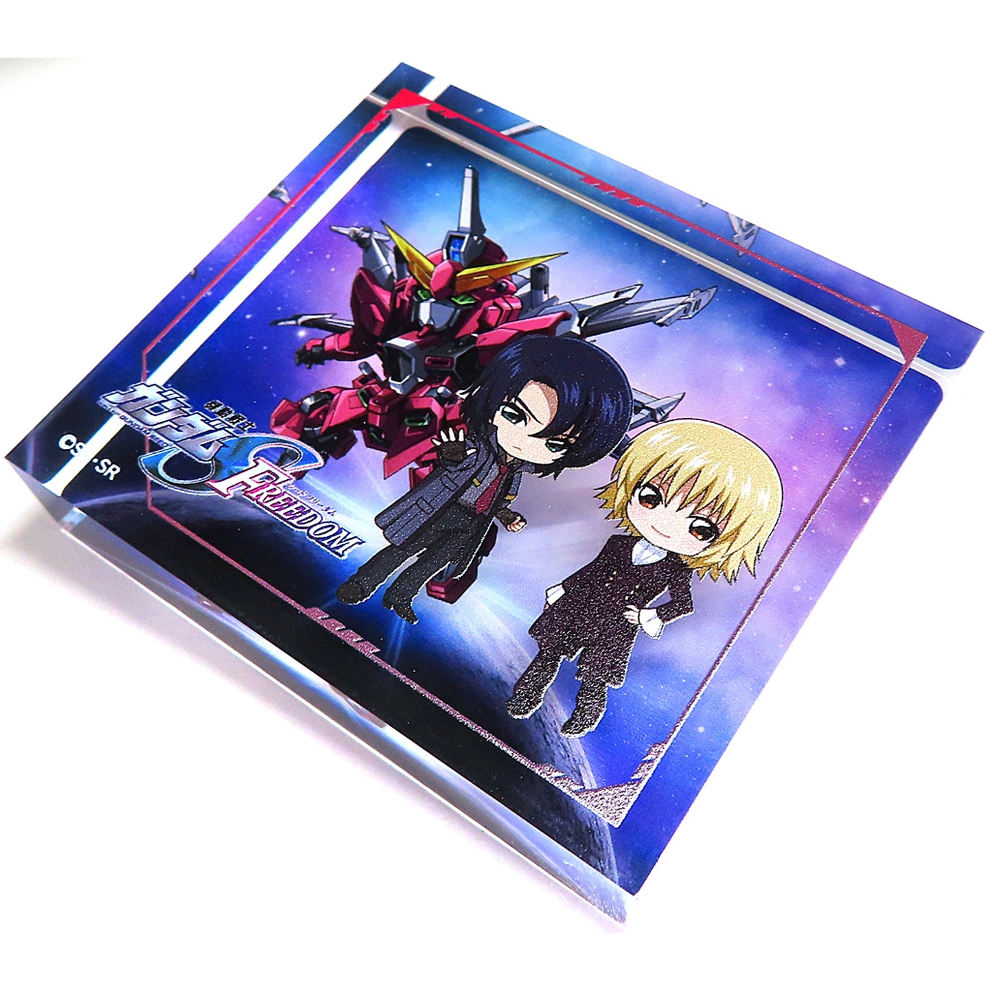 Athrun Zala & Cagalli Yula Athha & Infinite Justice Gundam Type II Mobile Suit Gundam SEED FREEDOM Acrylic Block Certification -mini- [USED]