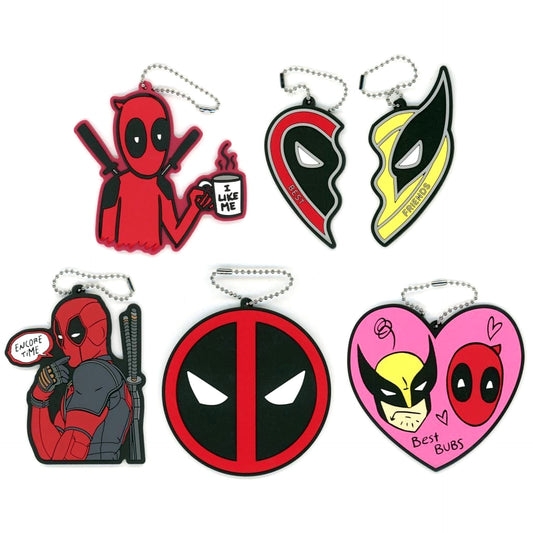 Deadpool & Others Deadpool & Wolverine All 6 Types Set Happy Kuji Marvel Rubber Charm Prize F [USED]