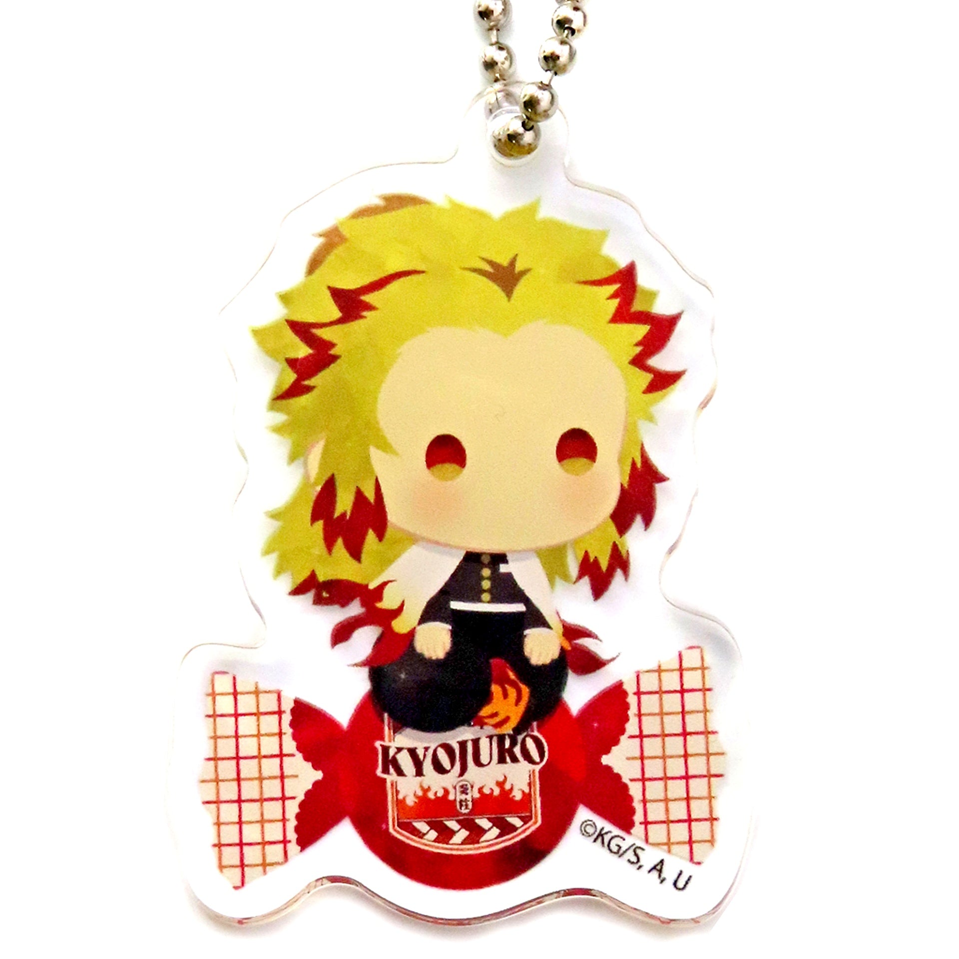 Kyojuro Rengoku Demon Slayer Kimetsu no Yaiba Yurafuwa Series Candy Ver Random Acrylic Charm [USED]