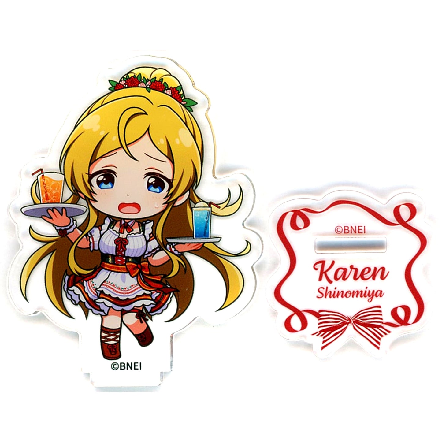 Karen Shinomiya THE IDOLM@STER Million Live! Trading Mini Chara Acrylic Stand MILLION FEST Ver. STELLAMAP CAFE [USED]