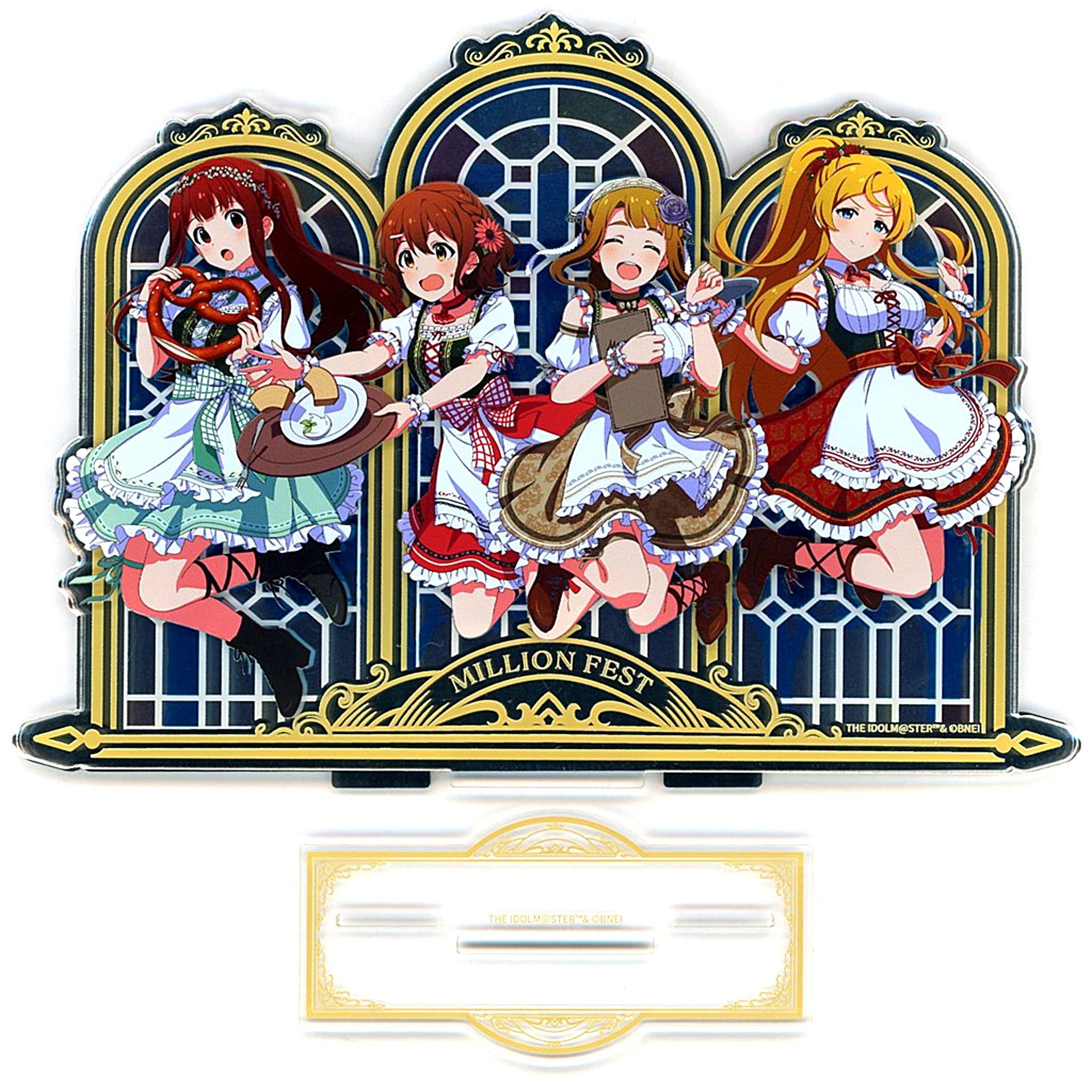 Group THE IDOLM@STER MILLION LIVE! Acrylic Plate MILLION FEST Ver. -World Wide Meal- x STELLAMAP CAFE [USED]
