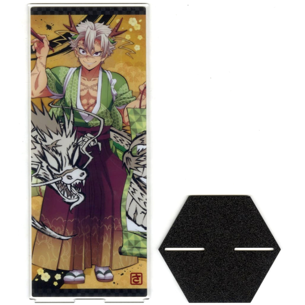 Demon Slayer: Kimetsu no Yaiba Sanemi Shinazugawa Year of the Dragon Folding Screen Acrylic Panel Anime 5th Anniversary Festival After Party in ufotable Cafe Machi Asobi Cafe ufotable Dining Exclusive Acrylic Stands [USED]