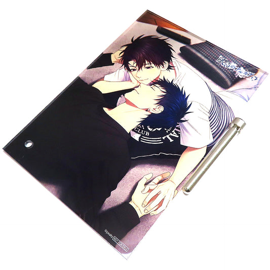 Kyoichi Tsutsuji & Tamao Asaga A6 Illustration Acrylic Panel PC Software Haiiro no Arcadia HOBiGIRLS Limited Edition Bonus [USED]