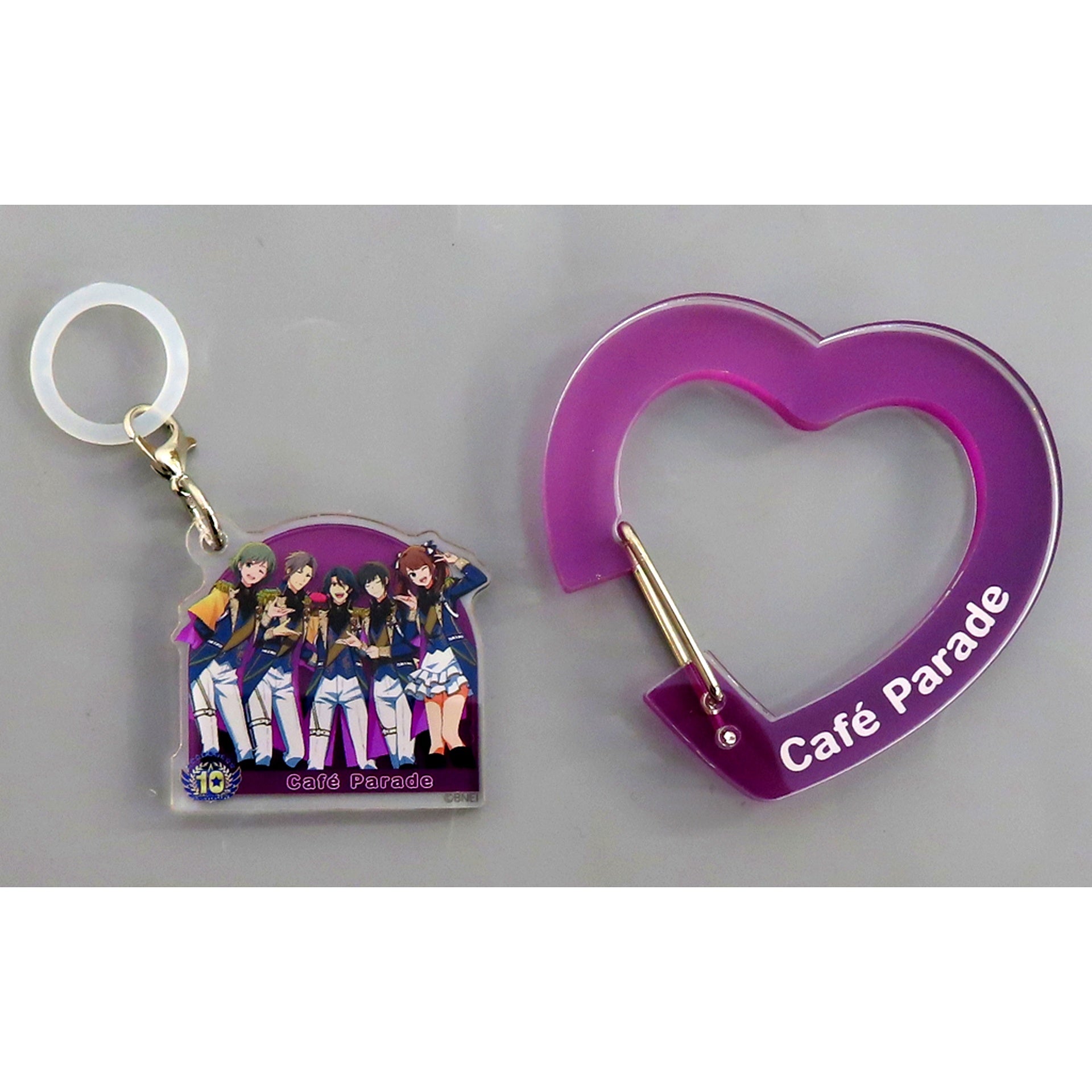 315Pro Cafe Parade THE IDOLM@STER SideM Official Carabiner with Charm 10th Anniversary [USED]