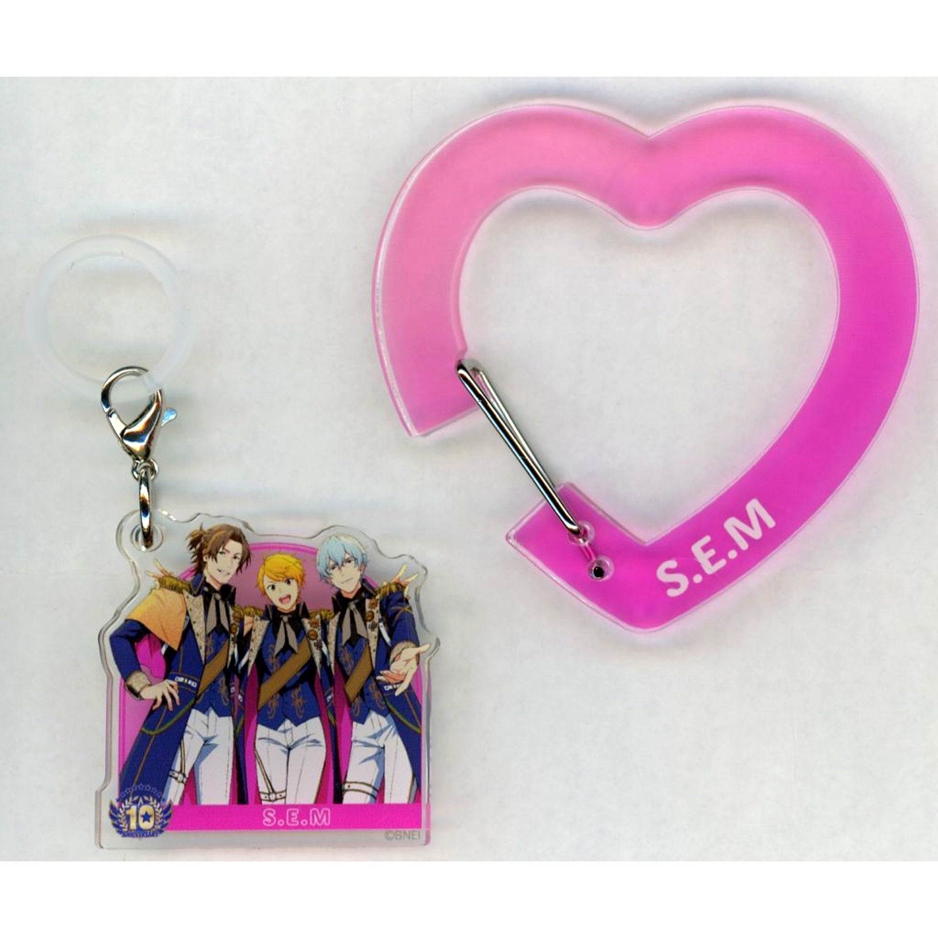 315Pro S.E.M THE IDOLM@STER SideM Official Carabiner with Charm 10th Anniversary [USED]