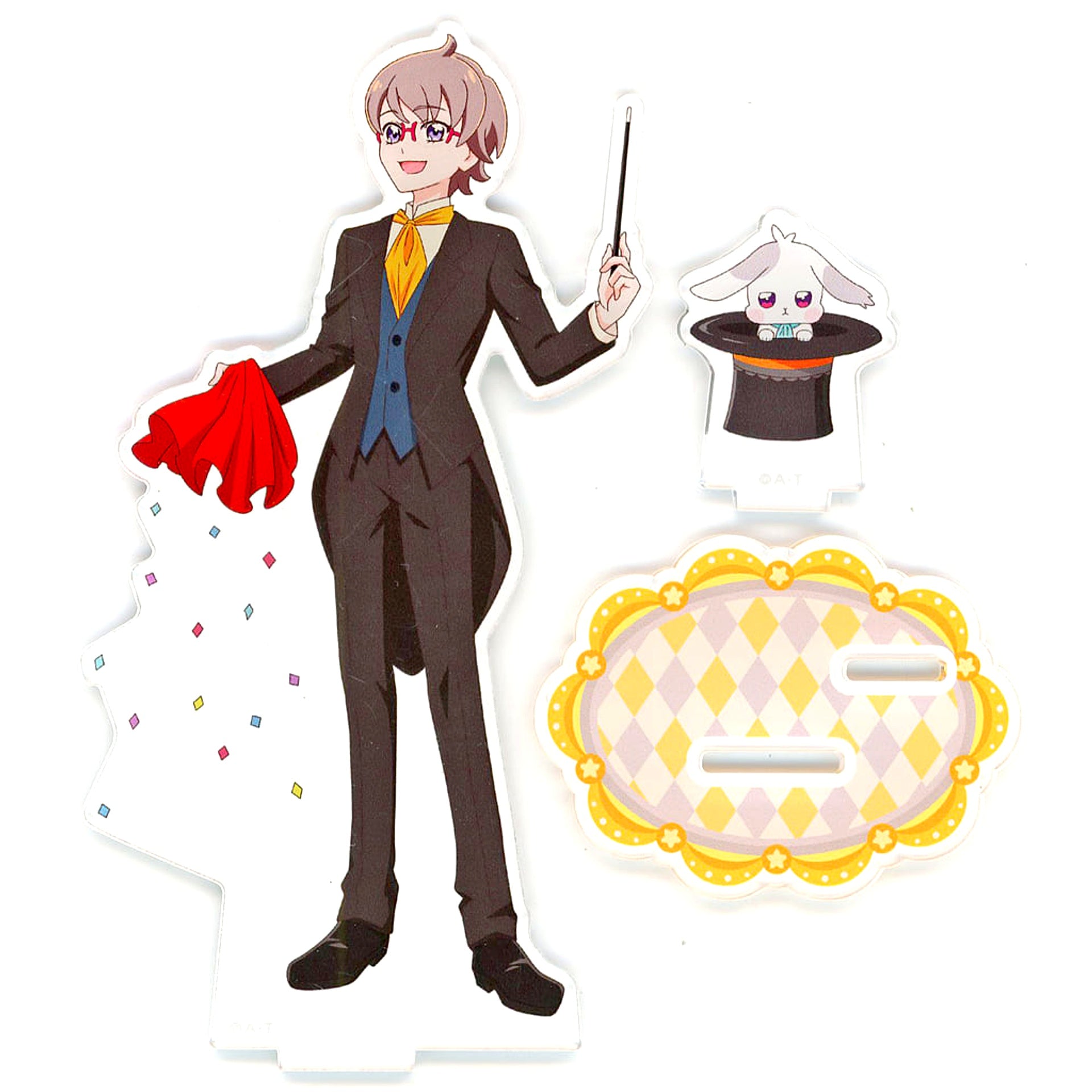 Daifuku Toyama and Satoru Toyama Wonderful Precure Acrylic Stand Hachamecha Stage [USED]
