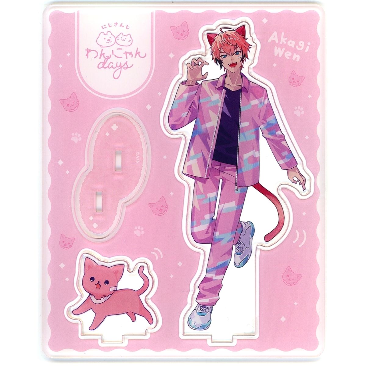Akagi Wen Virtual YouTuber Nijisanji Acrylic Stand Wan Nyan Days [USED]