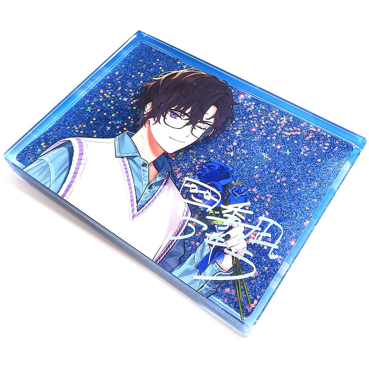 Shikinagi Akira VOLTACTION Virtual YouTuber Nijisanji Glitter Acrylic Block 2nd Anniversary [USED]