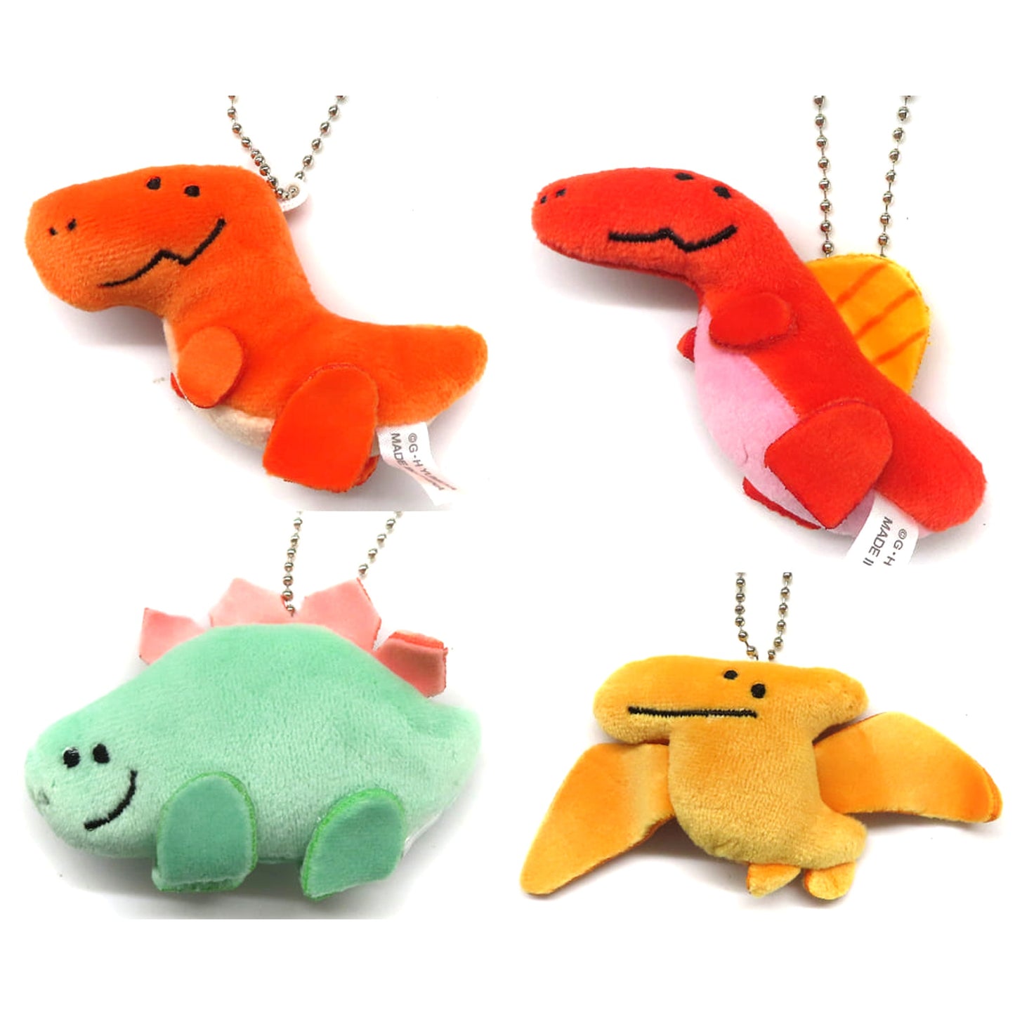 Tyrannosaurus & Others Mochimochi Stuffed Ball Chain Dinosaur All 4 Types Set Plush [USED]