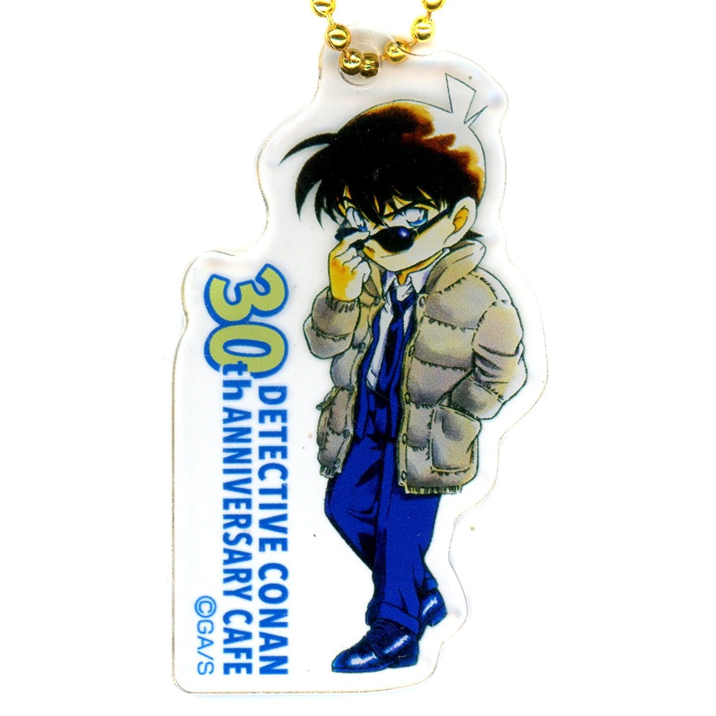 Conan Edogawa Detective Conan Acrylic Keychain A 30th Anniversary Cafe Comics Vol 37 Cover Illustration [USED]