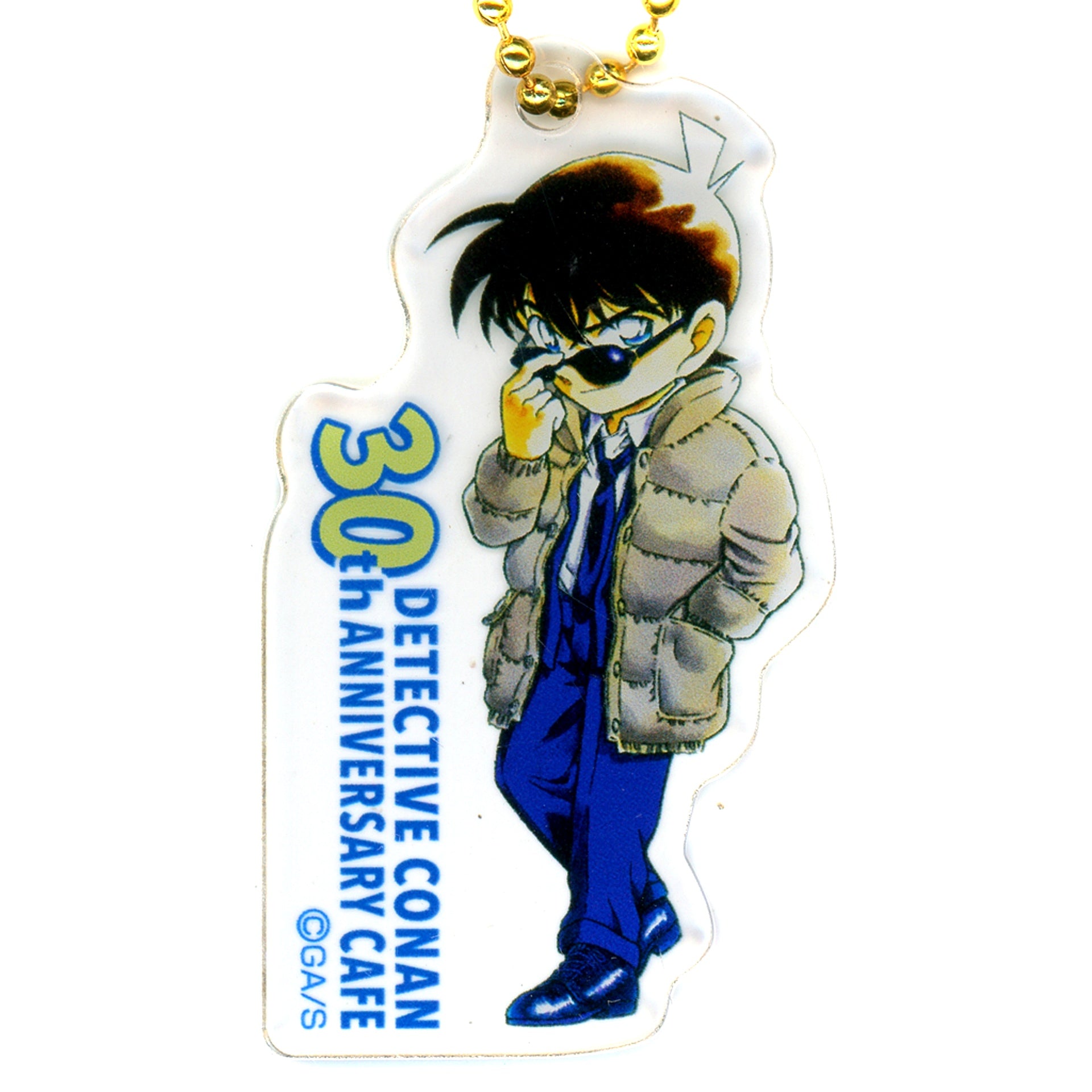 Conan Edogawa Detective Conan Acrylic Keychain A 30th Anniversary Cafe Comics Vol 37 Cover Illustration [USED]