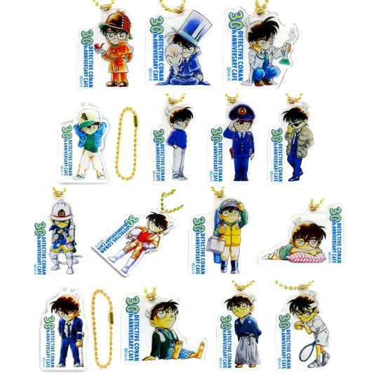 Set of 15 Detective Conan 30th Anniversary Cafe Acrylic Keychain A [USED]