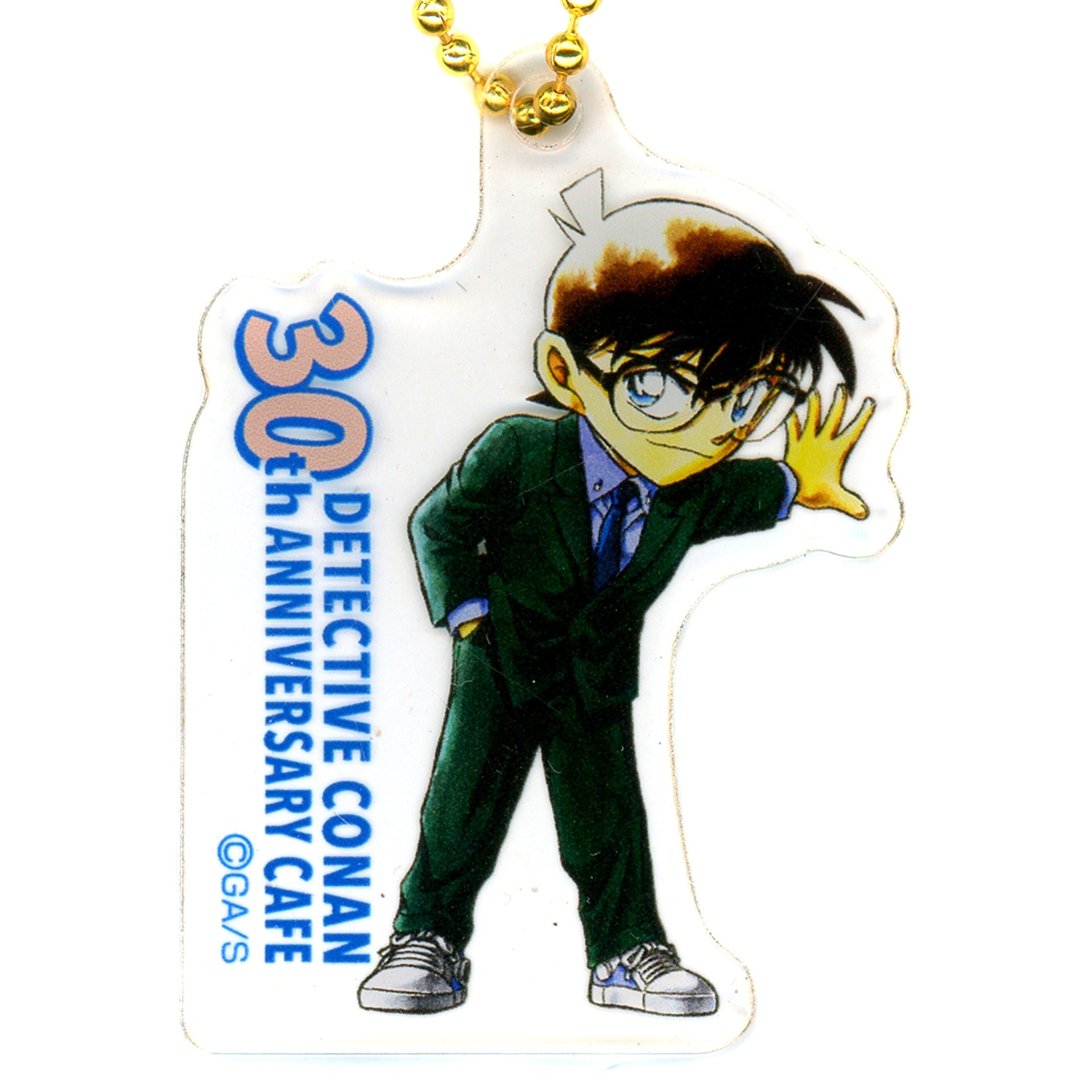 Conan Edogawa Detective Conan Acrylic Keychain B Comics Vol.65 Cover Illustration 30th Anniversary Cafe [USED]