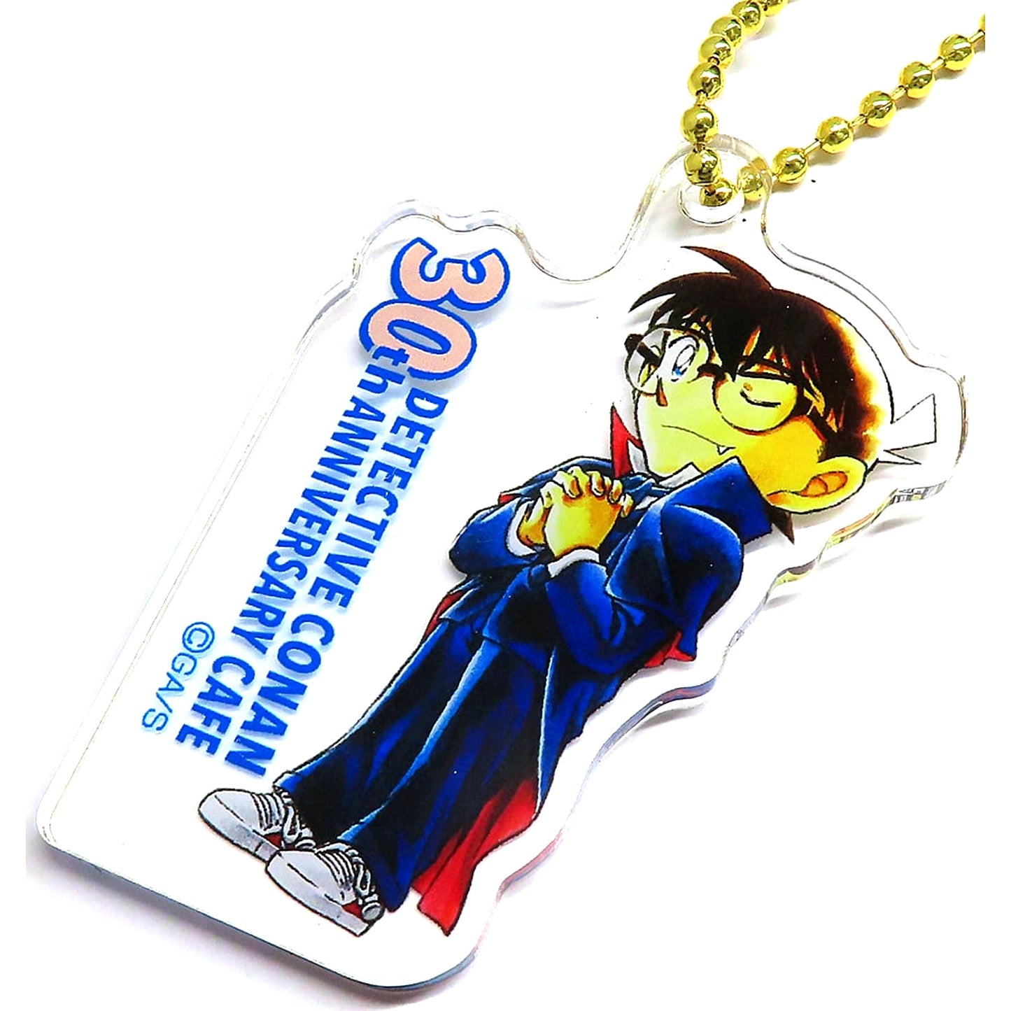 Conan Edogawa Detective Conan Acrylic Keychain B Comics Vol.79 Cover Illustration 30th Anniversary Cafe [USED]