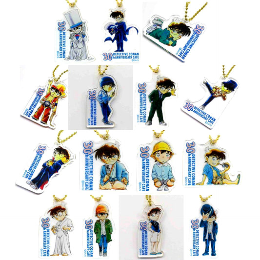 Set of 15 Detective Conan 30th Anniversary Cafe Acrylic Keychain B [USED]