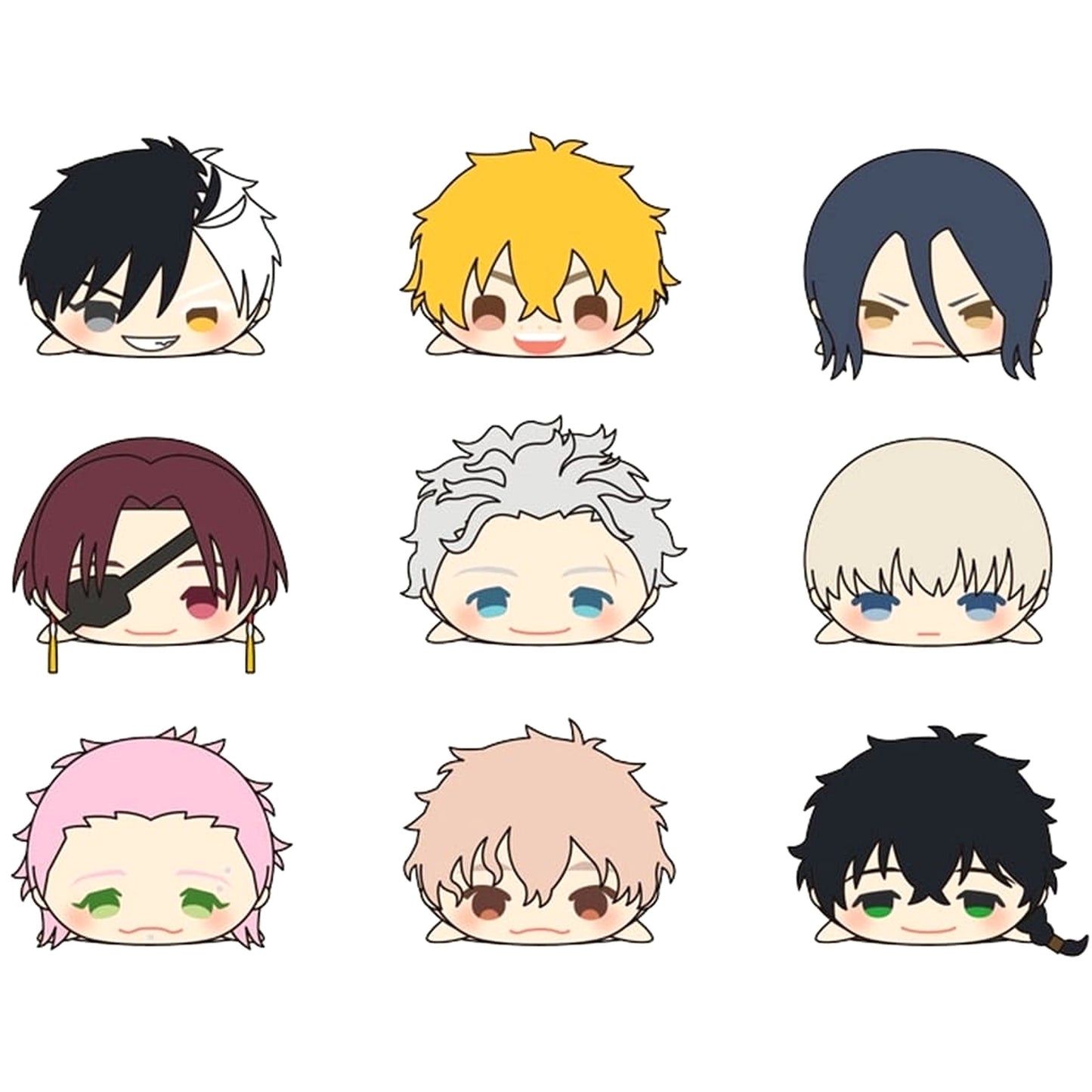 Wind Breaker Haruka Sakura & Others Mochimochi Mascot All 9 Types Set Keychains [USED]