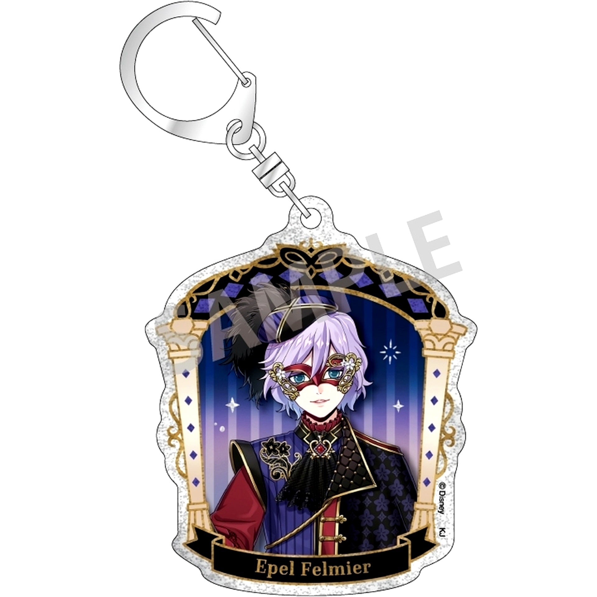 Epel Felmier Disney Twisted Wonderland Trading Glitter Acrylic Keychain Masquerade Dress Ver. [USED]