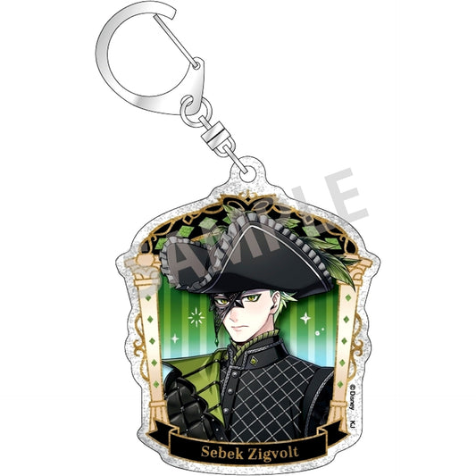 Sebek Zigvolt Disney Twisted-Wonderland Masquerade Dress Ver. Trading Glitter Acrylic Keychain [USED]