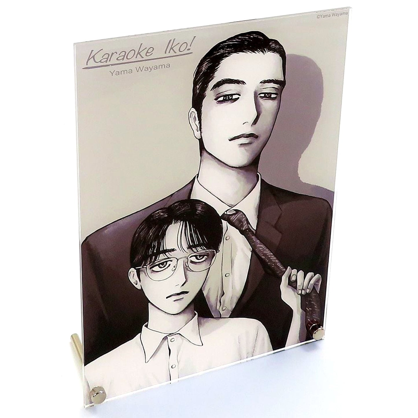 Kyoji Narita & Satomi Oka Monochrome Karaoke Iko! Acrylic Plate [USED]