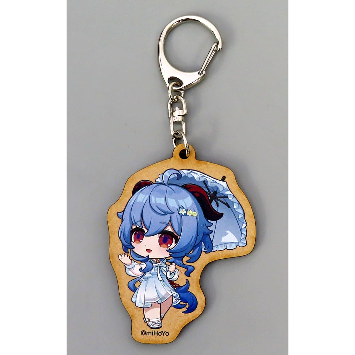 Genshin Ganyu Relaxed Wandering Series Wood Keychain Genshin Exhibition Following the Traveler's Heart Exclusive Keychains [USED]