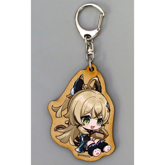Genshin Kirara Exhibition Series Wood Keychain Genshin Exhibition Following the Traveler's Heart Exclusive Keychains [USED]