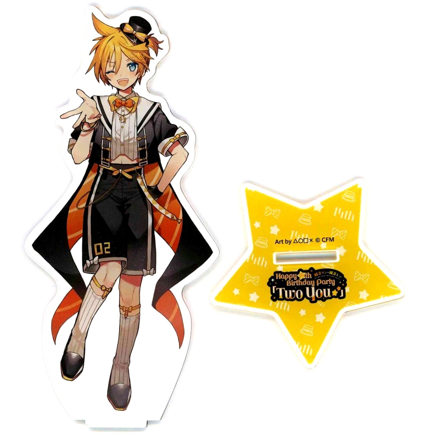 Kagamine Len miwashiba A Prize Vocaloid Kagamine Rin Len Happy 14th Birthday Party Two You Rin Len Button Kuji Official Acrylic Stand [USED]