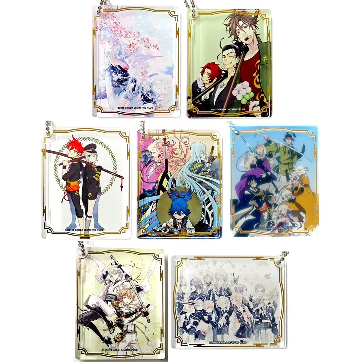 Set of 7 Touken Ranbu ONLINE Acrylic Art Block Collection Part 1 [USED]