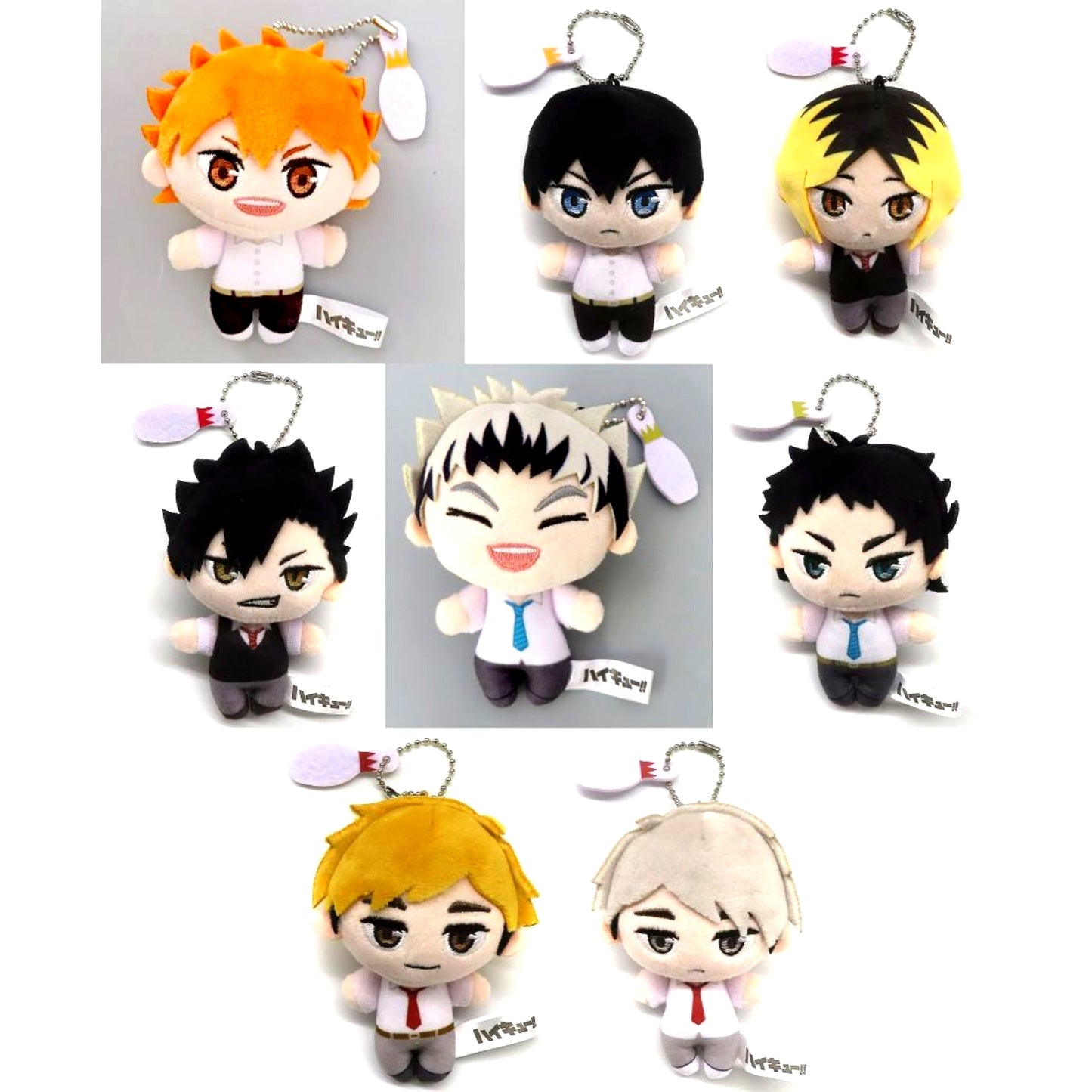 Set of 8 Haikyu!! x Round1 Mascot Round1 Collab Ver. [USED]