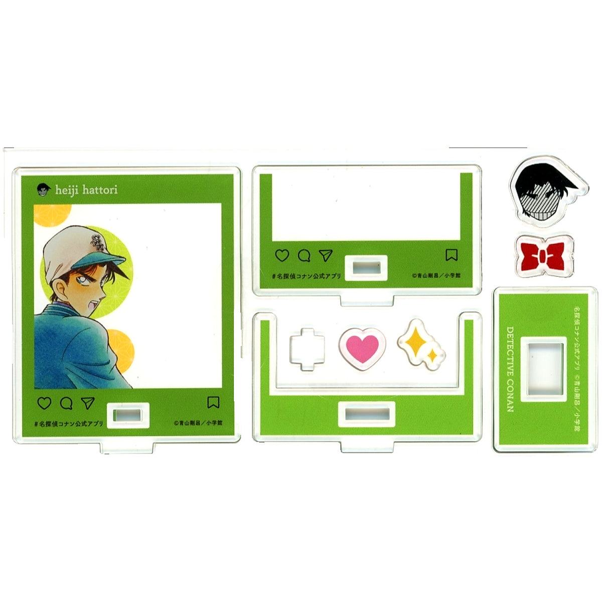 Heiji Hattori Detective Conan Oshi Chara Frame Stand Detective Conan Land Divercity Tokyo Plaza Limited Detective Conan Official App Oshichara Lottery Prize [USED]