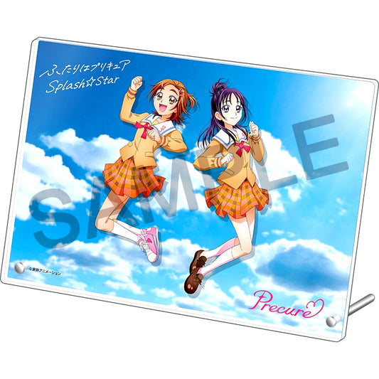 Saki & Mai Acrylic Art Panel Pretty Cure Splash Star [USED]