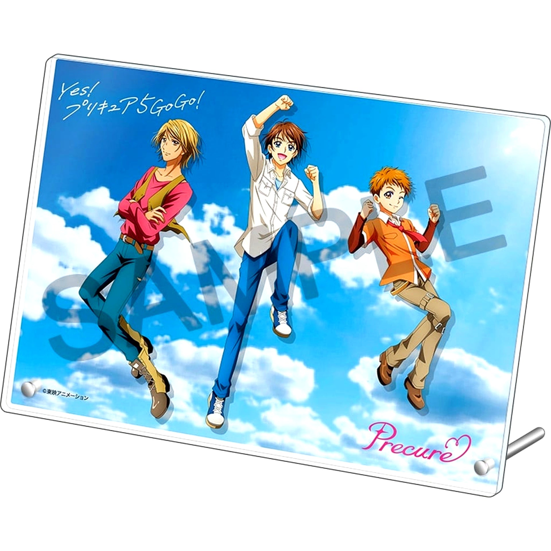 Kouji and Natsu and Shiro Yes! Pretty Cure 5 Go Go! Acrylic Art Panel [USED]