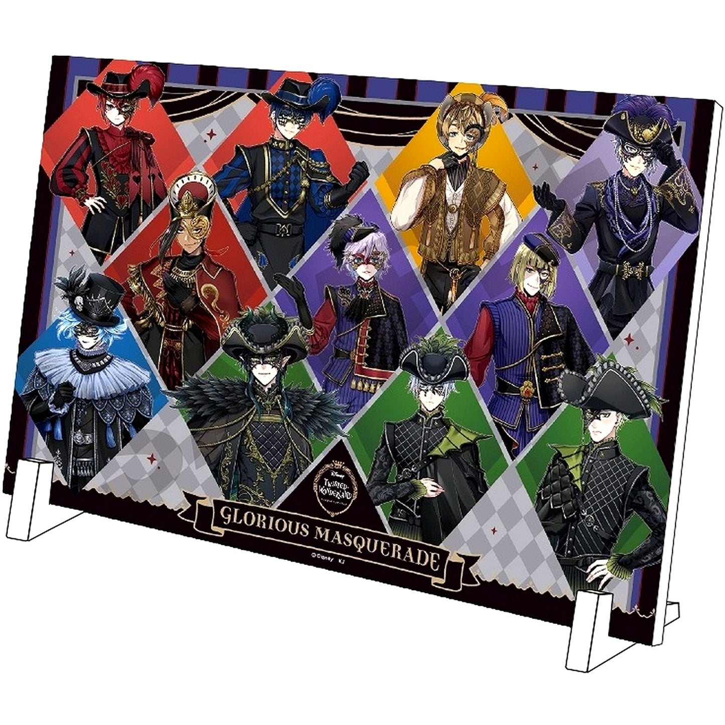 Group Disney Twisted Wonderland Masquerade Dress Ver. A4 Acrylic Panel [USED]