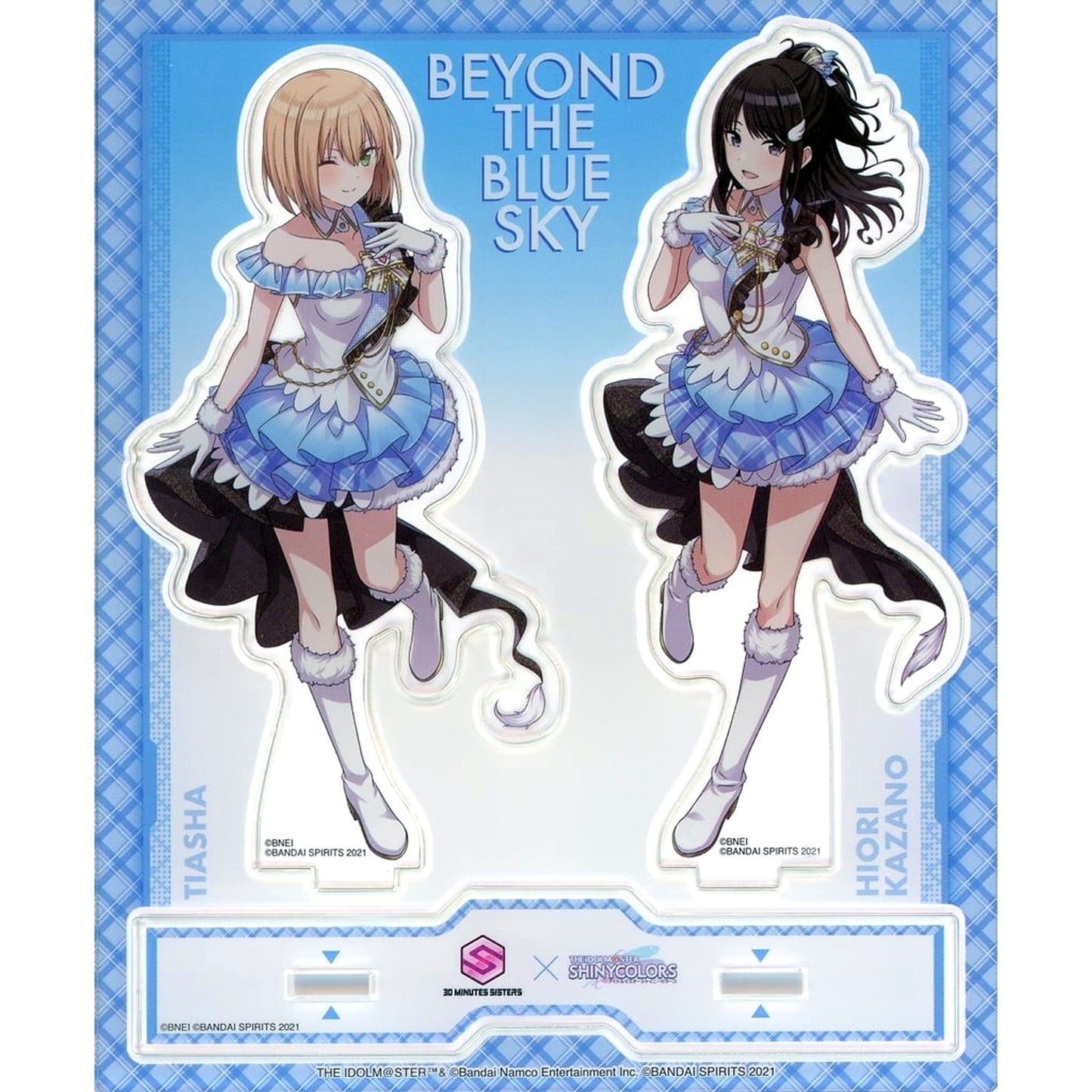 Tiasha x Hiori Kazano Beyond the Blue Sky THE IDOLM@STER SHINY COLORS x 30MS Acrylic Stand [USED]