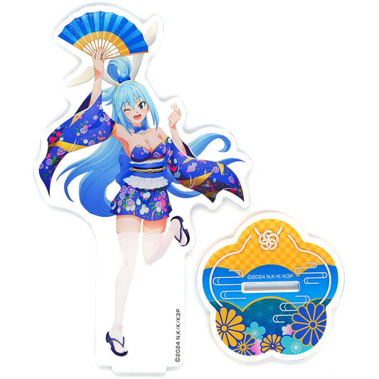Aqua Japanese-Style Bunny Ver. Illustration BIG Acrylic Stand KonoSuba 3 x Don Quijote [USED]