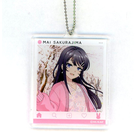 Mai Sakurajima SPRING B Acrylic Keychain Kujicolle Rascal Does Not Dream Series Mai Sakurajima Coordinate Selection Prize C-4 [USED]