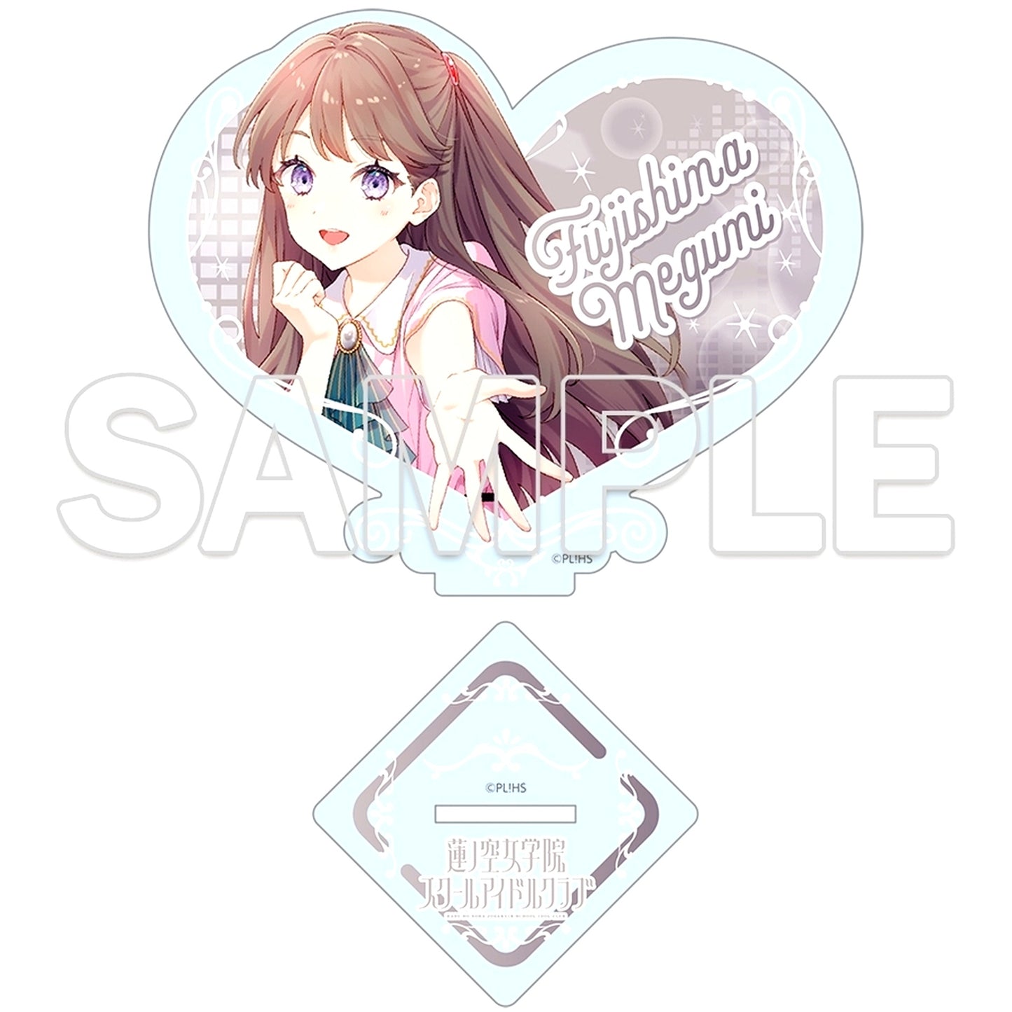 Megumi Fujishima Ver. Dream Believers Heart-shaped Acrylic Stand Love Live! Hasunosora Girls High School Idol Club [USED]