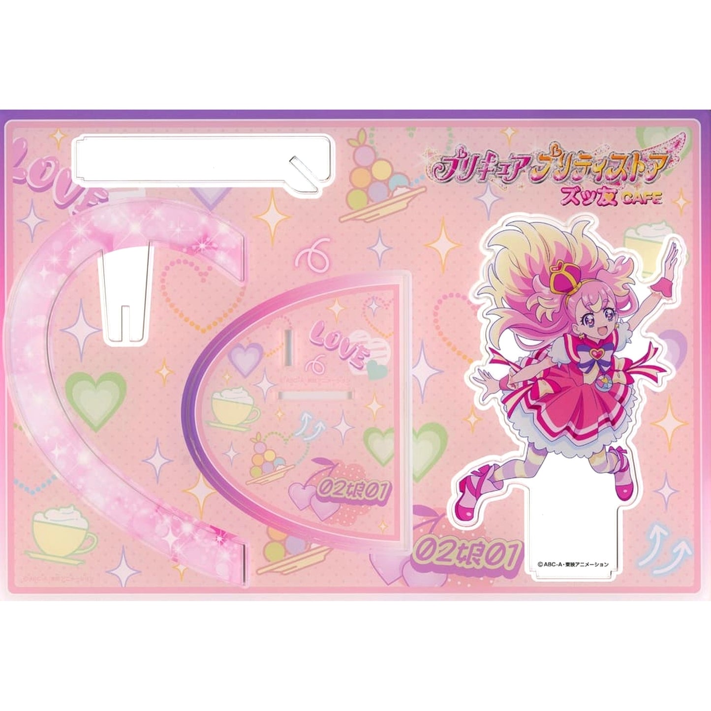 Cure Wonderful Pretty Cure Pretty Store Zuttomo CAFE Pair Acrylic Stand [USED]