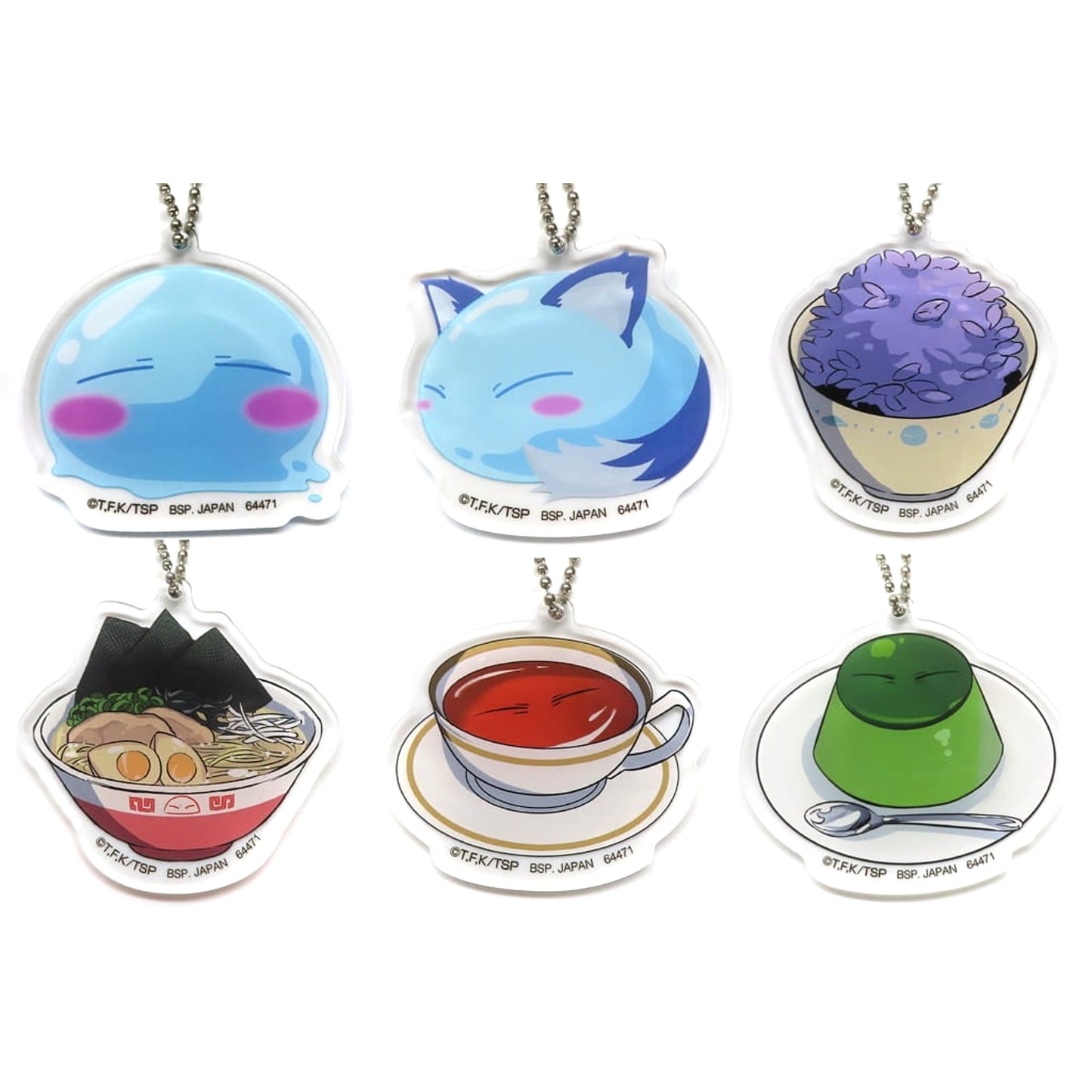 That Time I Got Reincarnated as a Slime Rimuru All 6 Types Set Ichiban Kuji Saint and Demon Battle Various Delicious Rimuru Charms Prize D [USED]