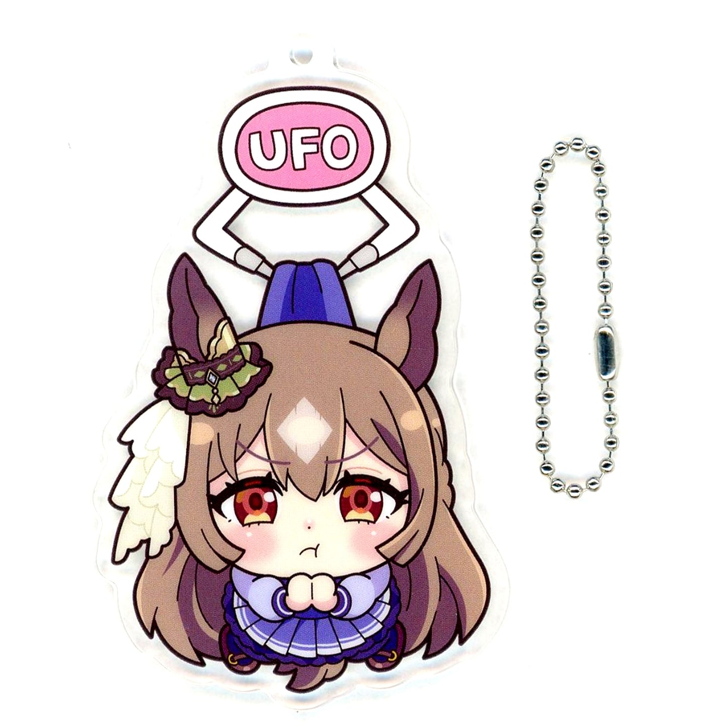 Satono Diamond Uma Musume Pretty Derby UFO Tsumamare Acrylic Keychain Winter Uniform [USED]
