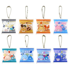 Genshin Paimon & Others All 8 Types Set Minini Acrylic Keychain LAWSON Limited Keychains [USED]