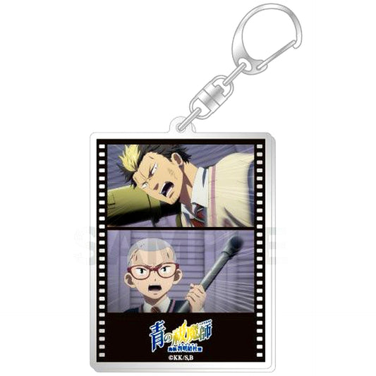 Ryuji Suguro & Konekomaru Miwa Trading Film Style Acrylic Keychain Blue Exorcist Shimane Illuminati Saga [USED]