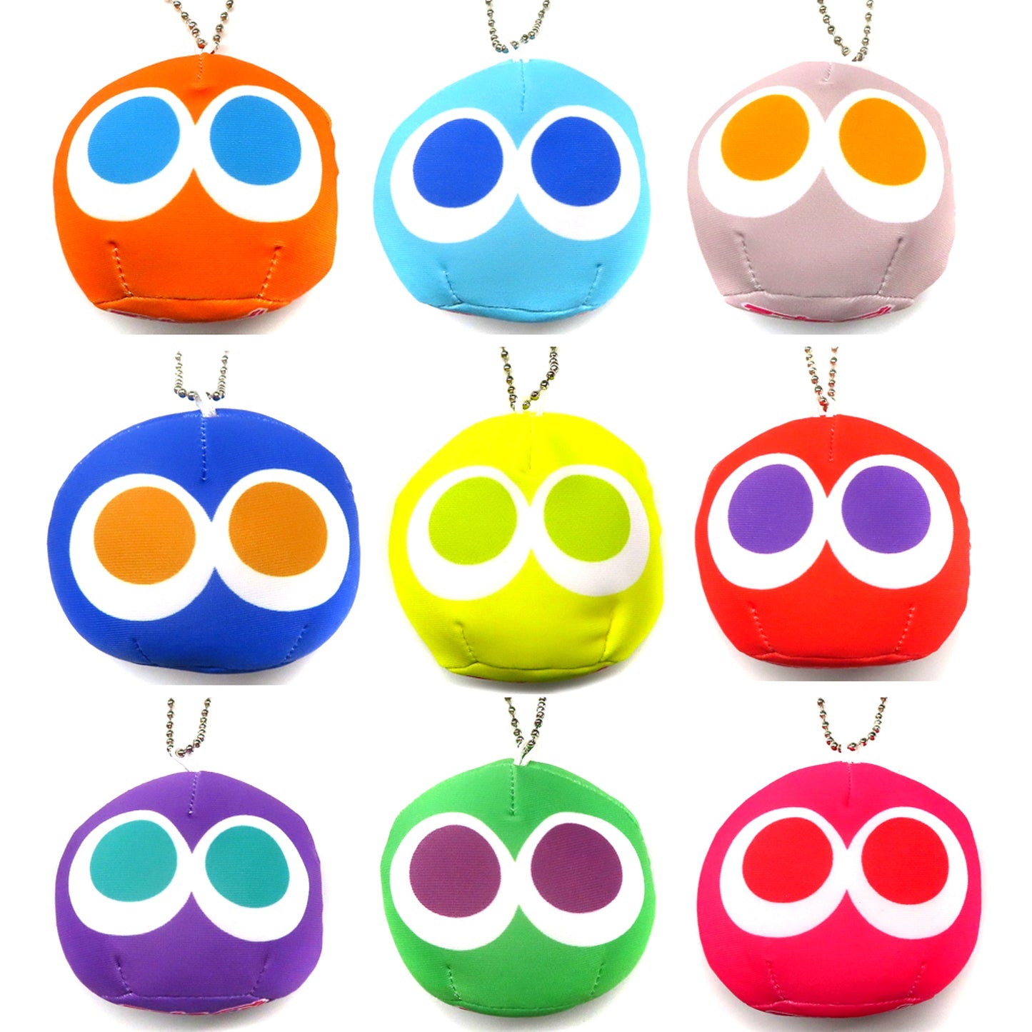 Set of 9 Love Live! x Puyo Puyo Mascot Keychain Osaki Comic Shelter 2024 Summer Goods [USED]