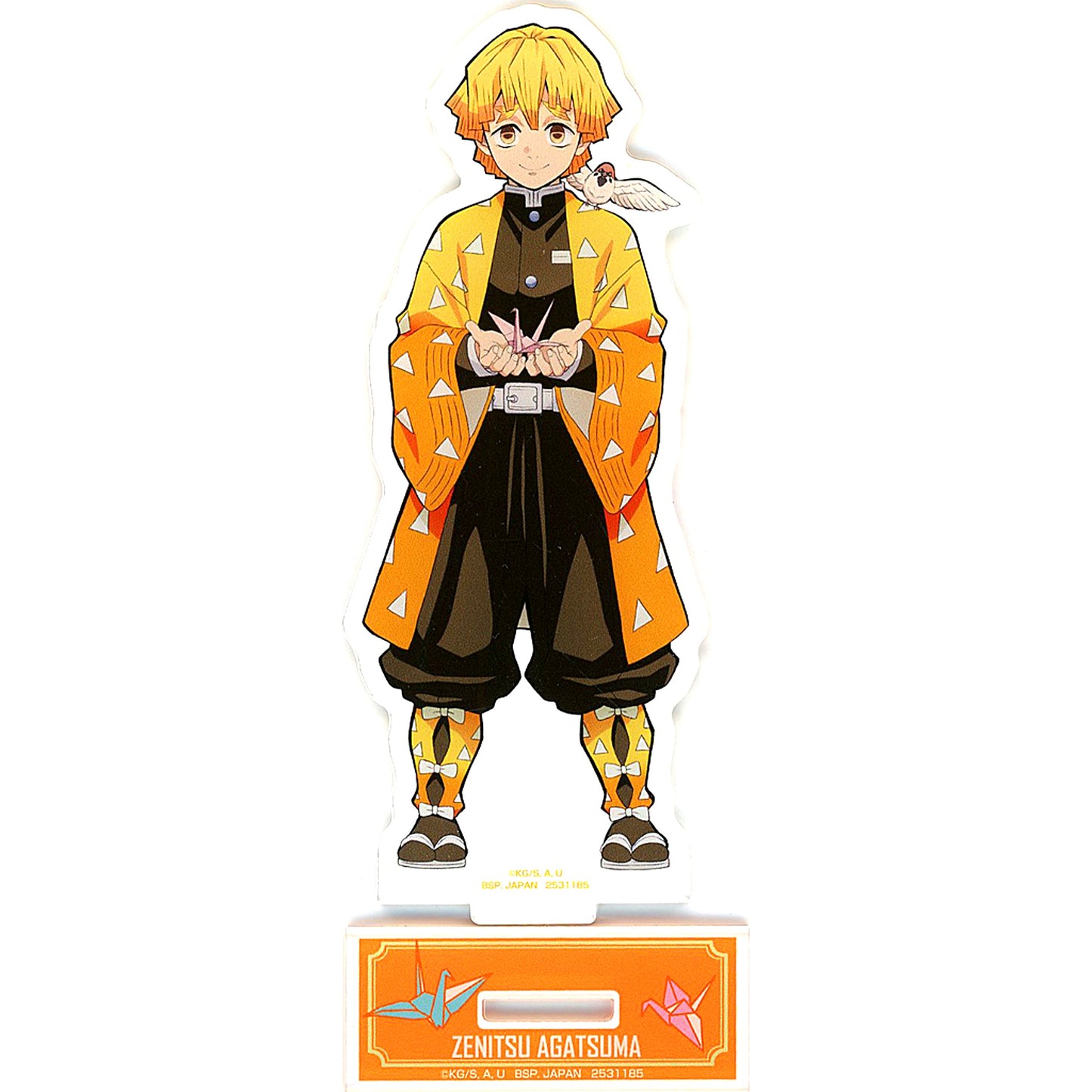 Zenitsu Agatsuma Acrylic Plate with Stand Demon Slayer Chapter 2 - Giten Namco Torumo Limited [USED]