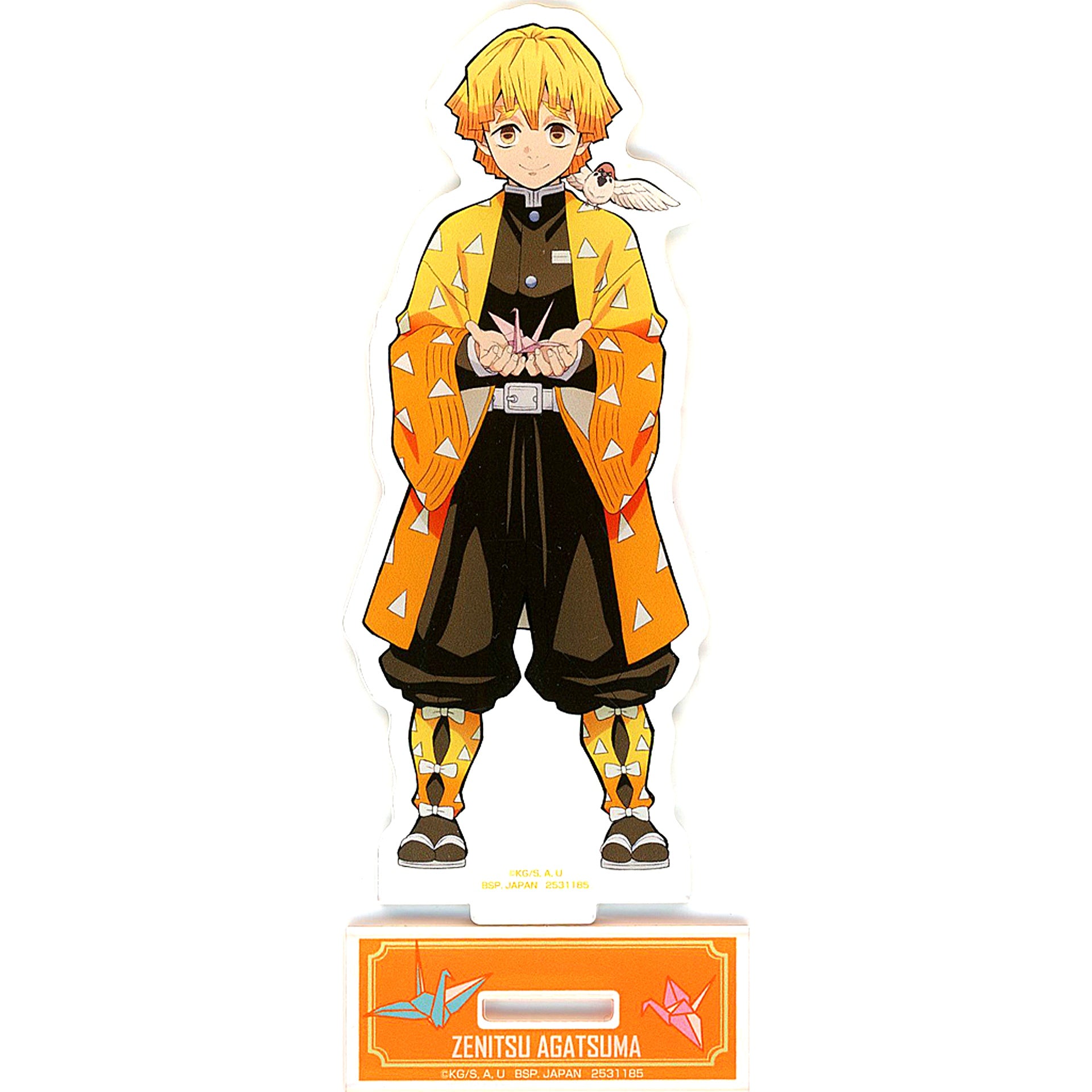 Zenitsu Agatsuma Acrylic Plate with Stand Demon Slayer Chapter 2 - Giten Namco Torumo Limited [USED]