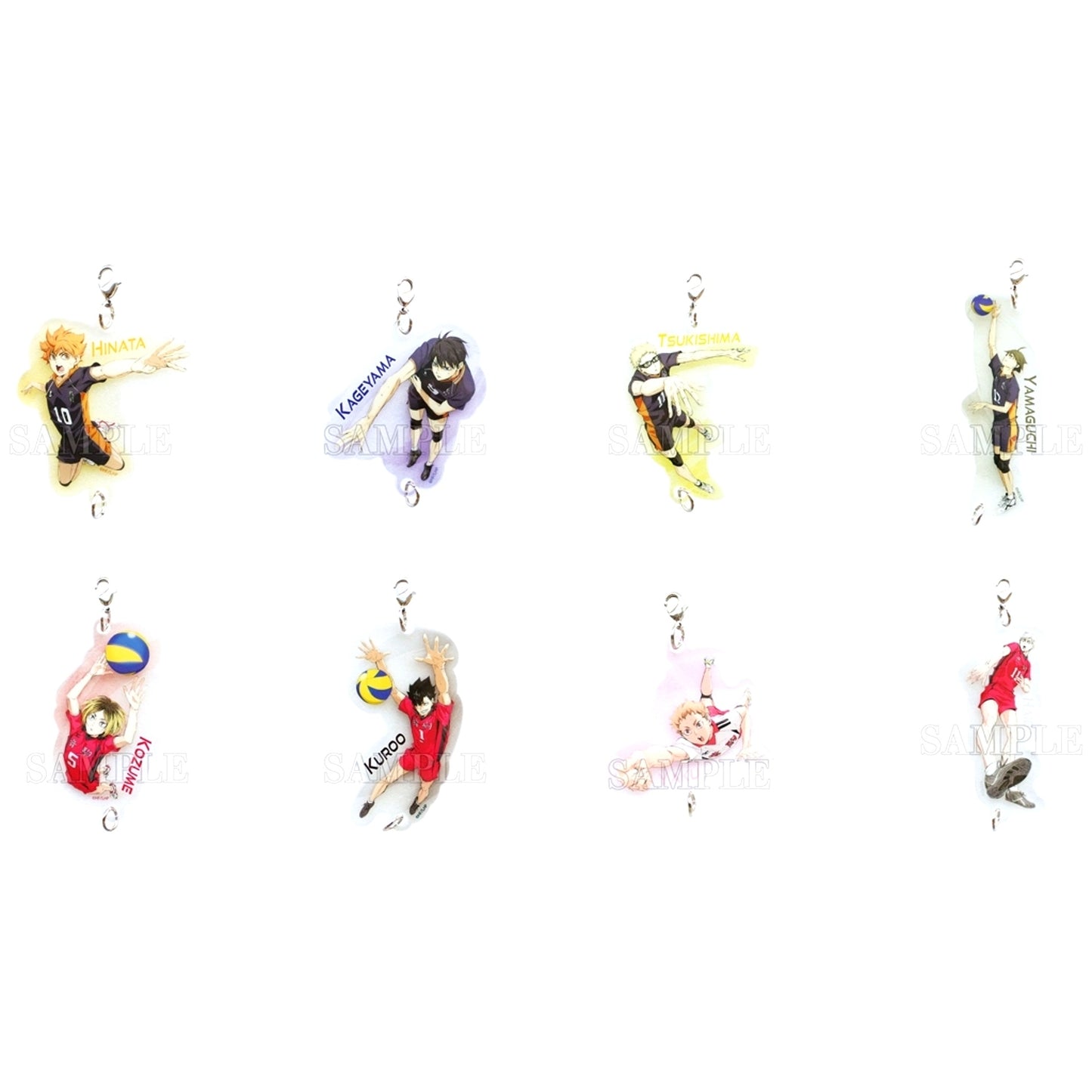 Set of 8 Haikyu!! Trading Connect! Charm [USED]