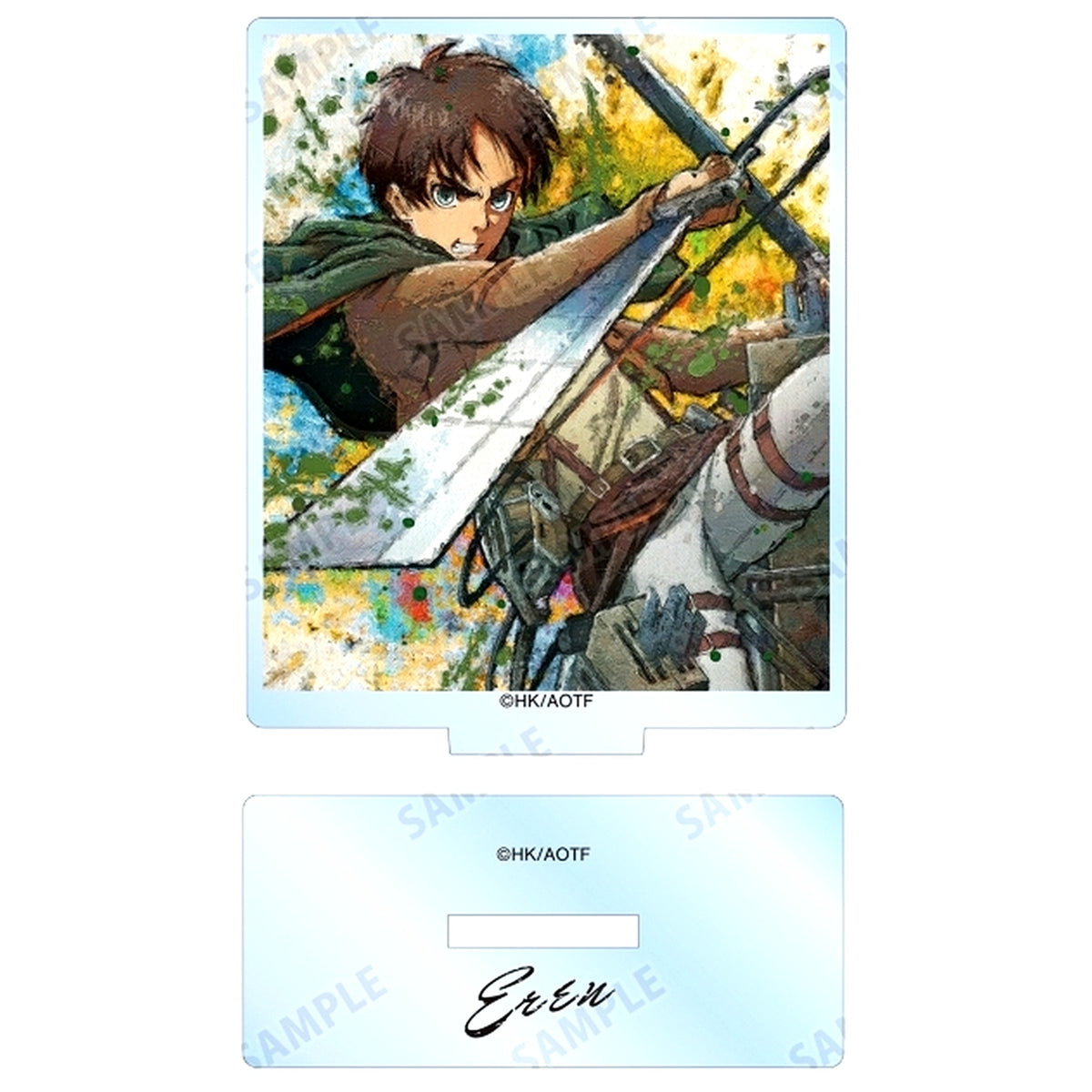 Eren Yeager Attack on Titan Trading grunge CANVAS Acrylic Stand [USED]