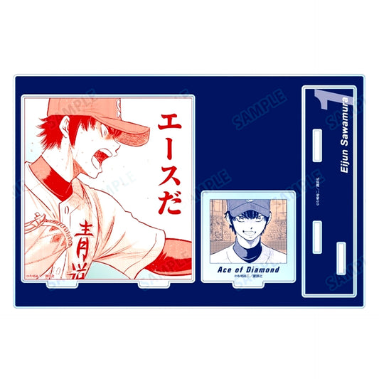 Eijun Sawamura Ace of Diamond act II BIG Acrylic Stand with Manga Panel Parts [USED]