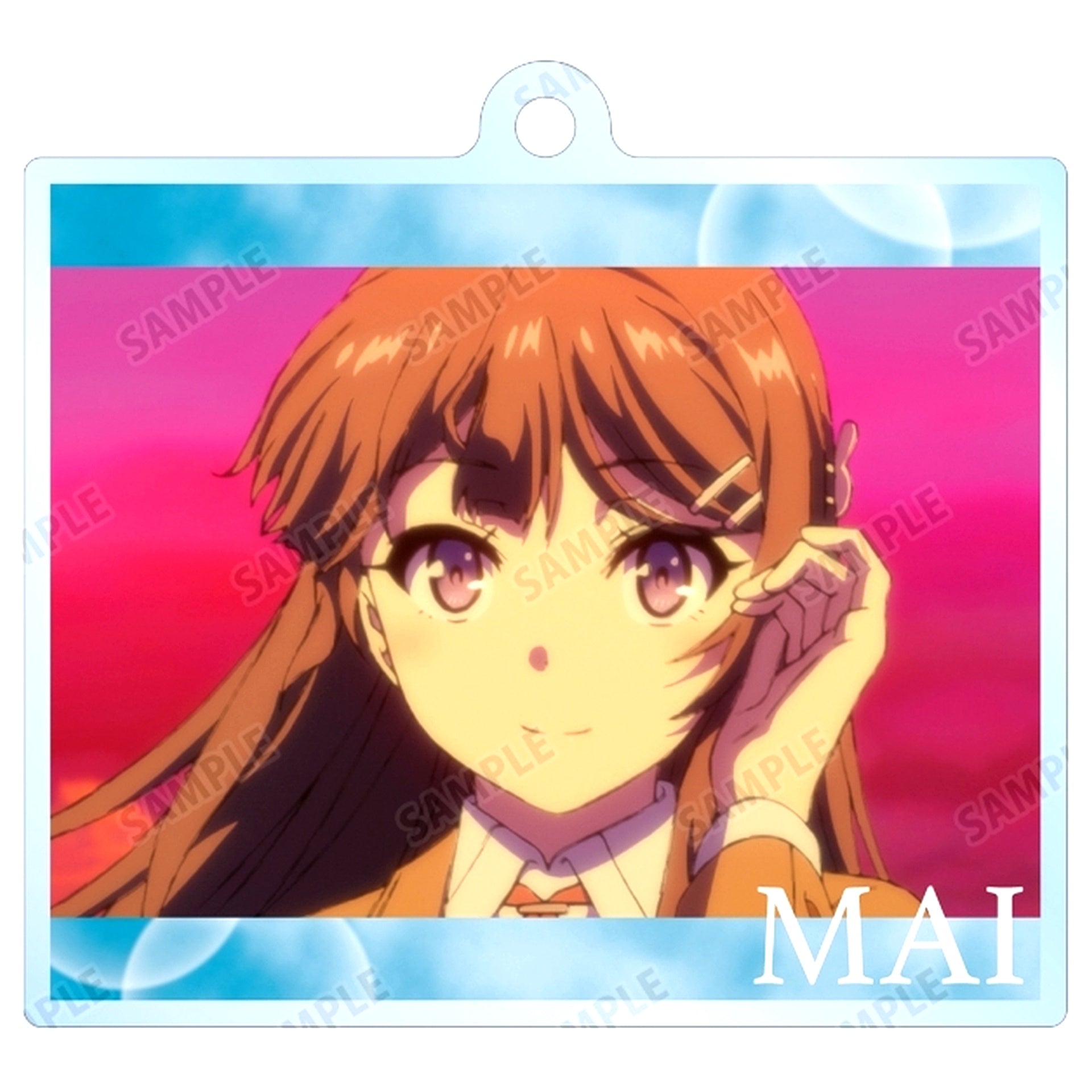 Mai Sakurajima L Rascal Does Not Dream of Bunny Girl Senpai Mai Sakurajima Trading Scene Shot Acrylic Keychain [USED]